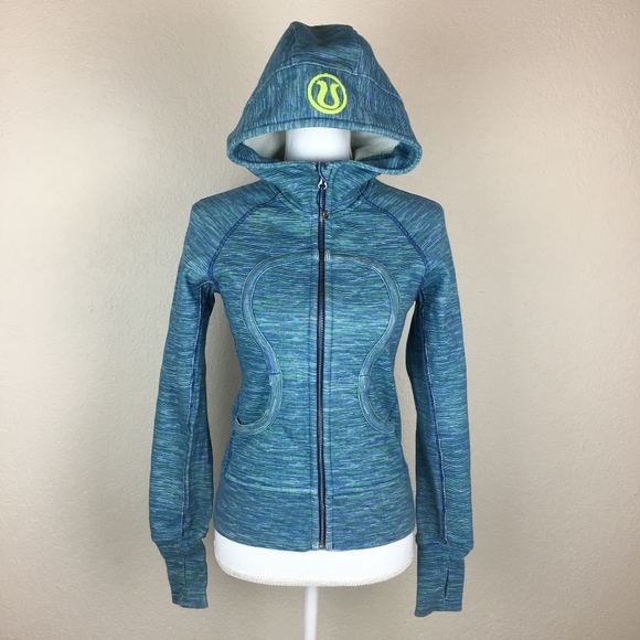 lululemon athletica Sweaters - Lululemon Fleece Lined Hoodie Blue Green